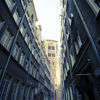 A close-up shot of buildings in a European city. From 2000-2010, Stena Metall Group expanded in Europe and the Nordic countries.